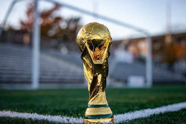 World Cup trophy on grass