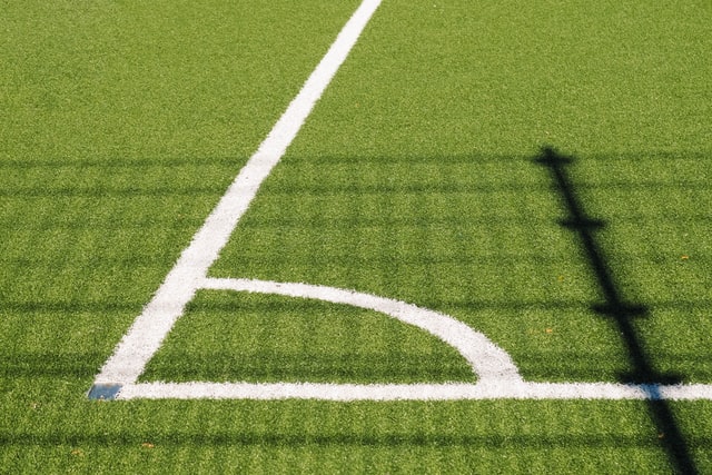 white markings on artificial grass pitch